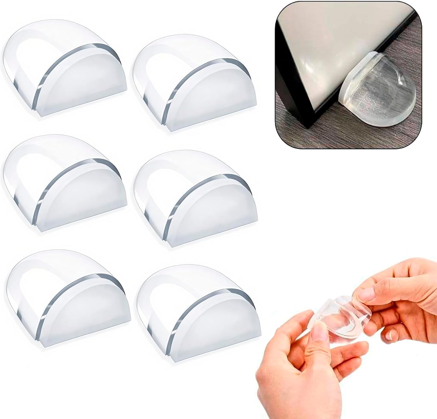 Selbstklebender Türstopper – 4er-pack – Transparentes Silikon – Kein Bohren Erforderlich – Schutz Für Wände Und Böden – Für Wohnzimmer, Schlafzimmer Und Küche