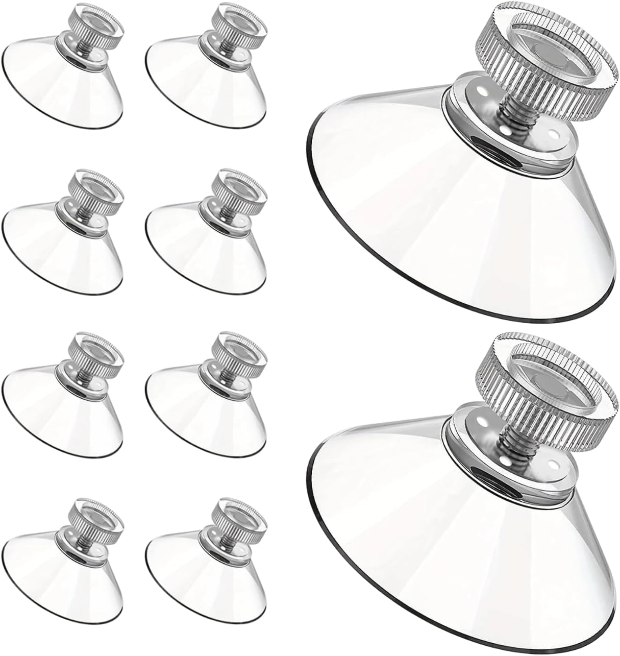 Set Mit 6 Transparenten Saugnäpfen – Robustes Pvc – Starke Haftung – Sichere Wandmontage – Für Bad Und Küche – Transparent