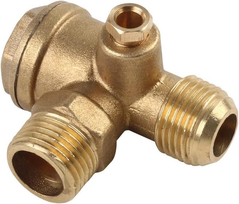 Rückschlagventil – 1 Stück – Messing – 3 Außengewindeanschlüsse – Für Luftkompressoren – 20 Mm