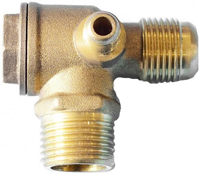 3-wege-rückschlagventil – 1 Stück – Vernickeltes Kupfer – Kompressor-luftstromregelung – Werkstatt Und Industrie – 1,27 Cm
