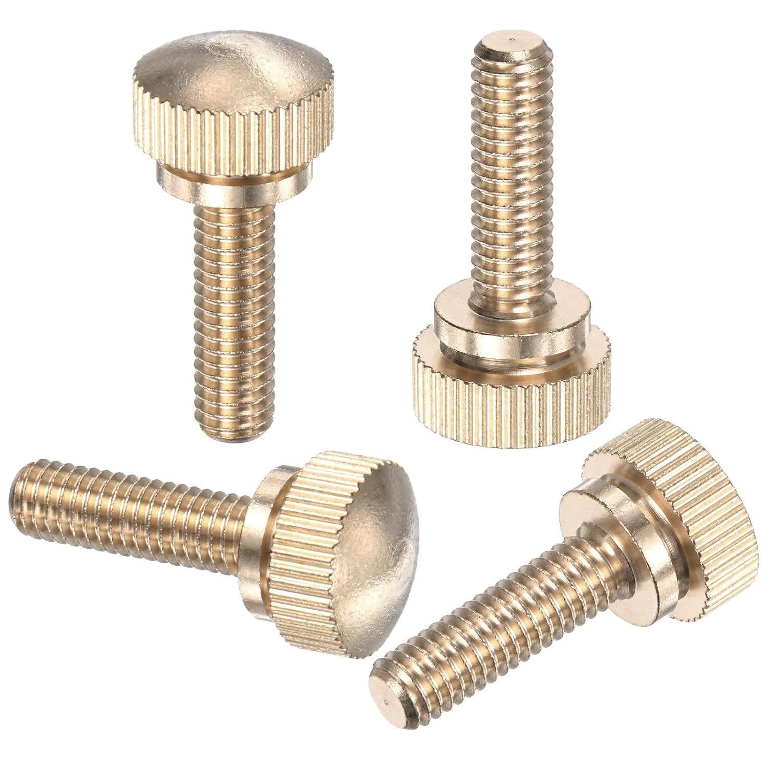 Messing-flügelschrauben – 4er-pack – M6x20 Mm, Massiv – Präzises Manuelles Anziehen – Elektronik Und Pc – Gold