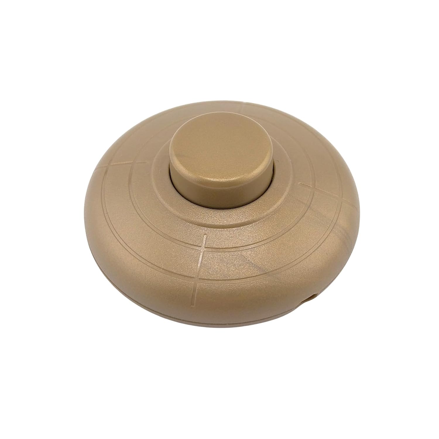Zwischenschalter Am Kabel – 1 Stück – Goldfarbenes Pvc – Ein-/ausschalter – Für Stehlampen Und Akzentbeleuchtung – 70 Mm