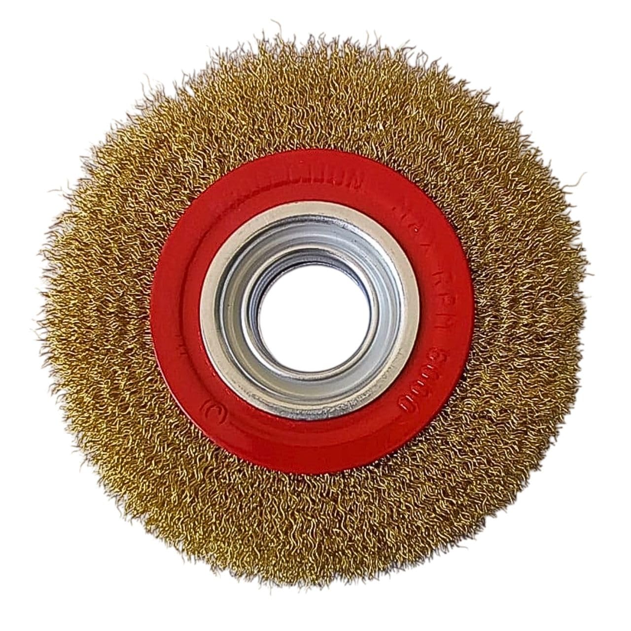 Rundbürste Ø 150 Mm - Messingstahl - Reinigen Und Entgraten - Für Metall Und Holz - Mit Adaptern