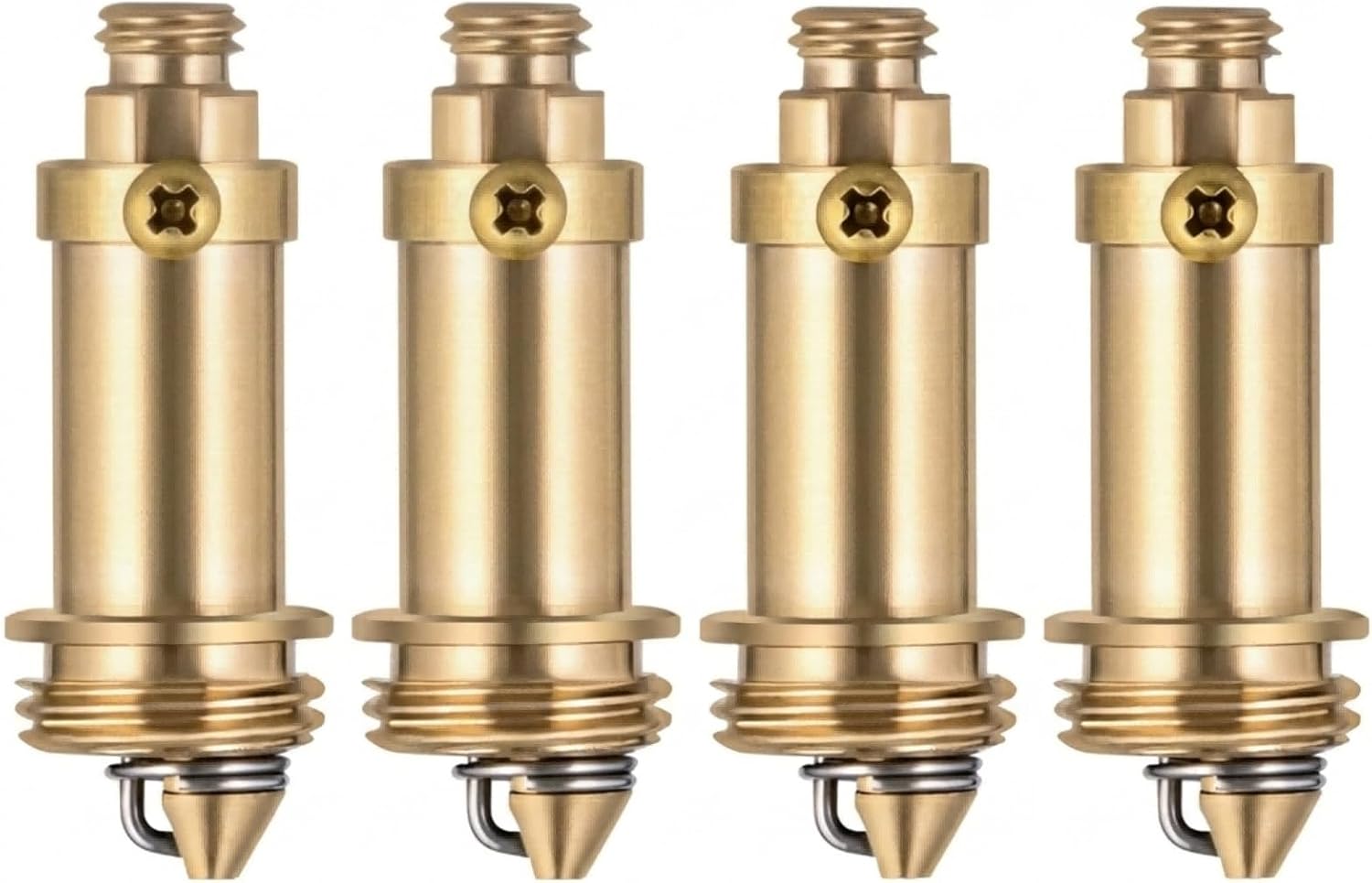 Abflussstopfen Aus Messing Mit Federmechanismus – 4er-set – Robuste Legierung – Zuverlässiger Pop-up-mechanismus – Für Waschbecken Und Badewannen – Gewinde M8 Und M16