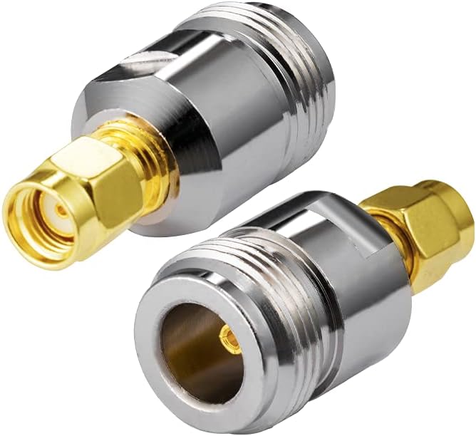 Antennenadapter Rp-sma-stecker Auf N-buchse – 2 Stück – Vernickeltes Kupfer – Für 4g-wlan-router