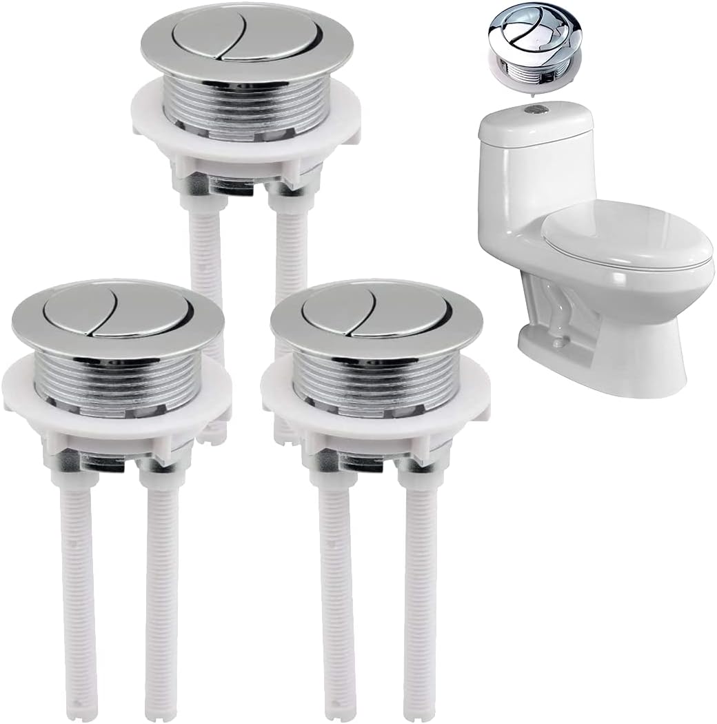Spülknopf – 3er-pack – Chrom – Zweimengenspülung – Spülkasten – Durchmesser 38 Mm