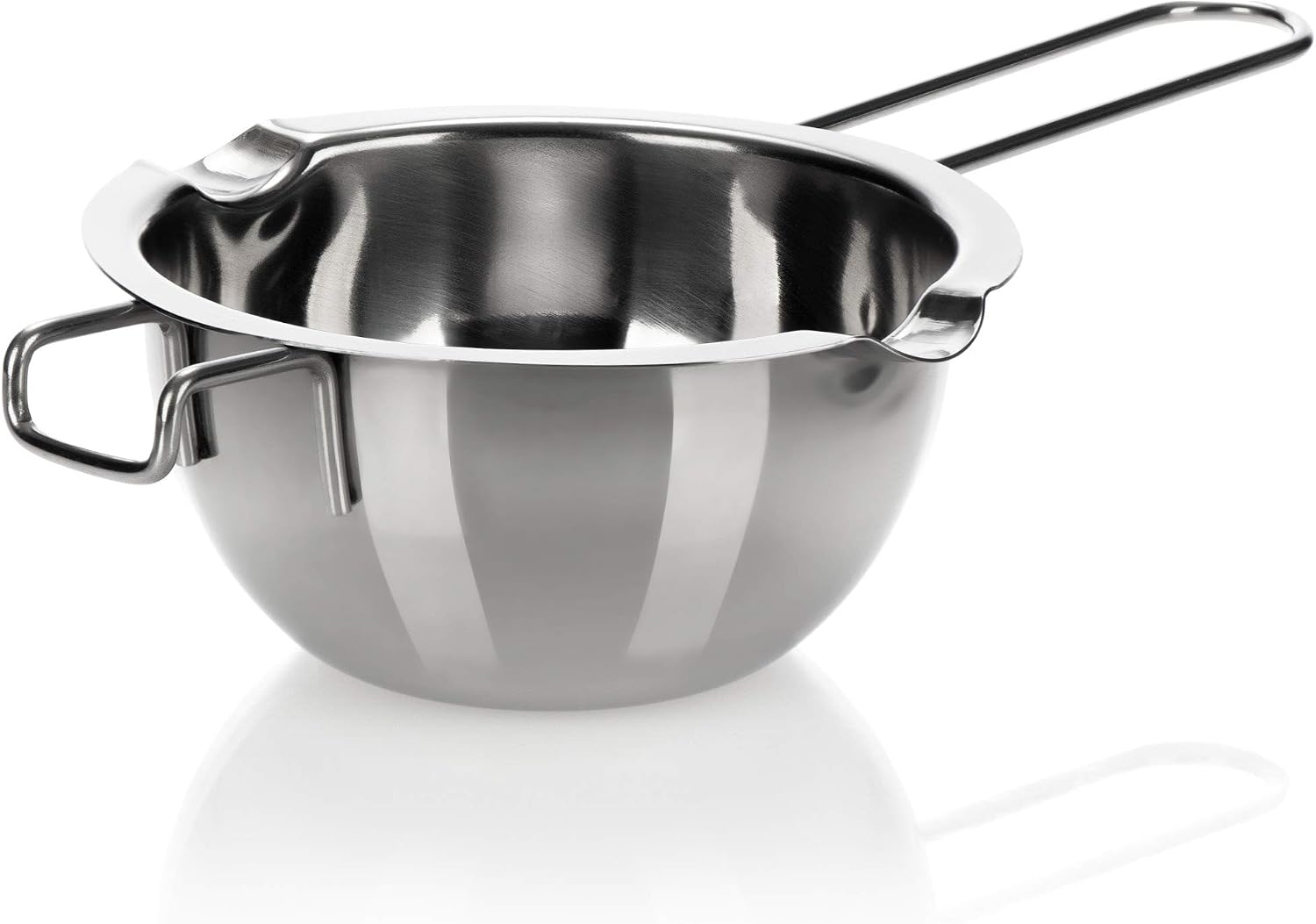 Bain-marie Fusion Schüssel – 1 Stück – Edelstahl – 2 Ausgießer – Schokolade, Käse, Wachs – 24,5 X 14 X 6 Cm