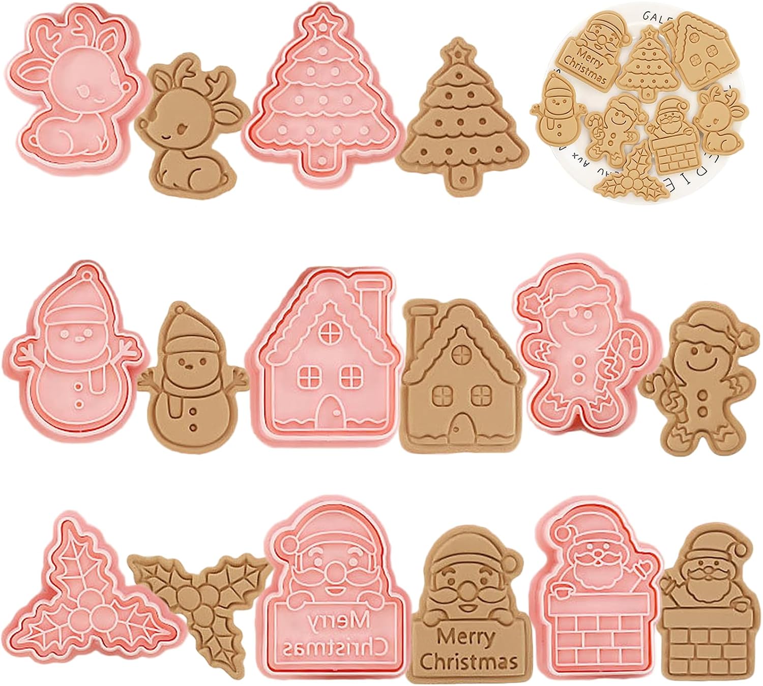 Weihnachtsplätzchenausstecher – 8er-set – Edelstahl – Zum Ausstechen Von Gebäck Und Fondant – Festliches Backen – 5,5 Cm