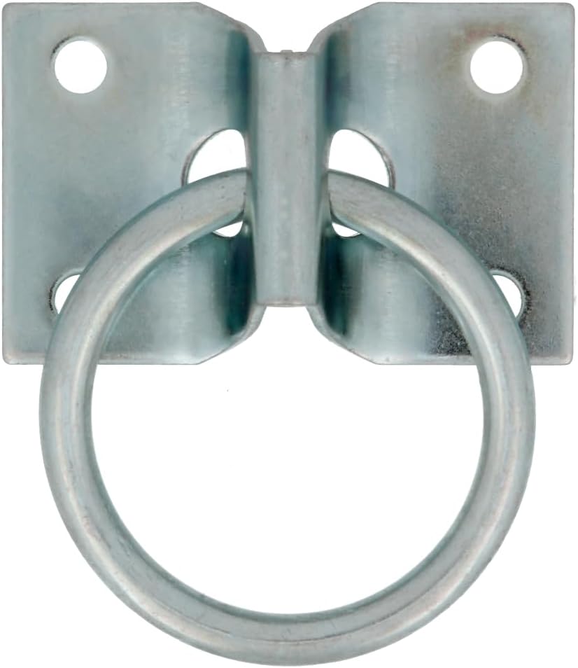 Platte Mit Beweglichem Ring – 1 Stück – Verzinkter Stahl – Sicherer Befestigungspunkt – Für Wand Und Decke – 70 X 45 Mm