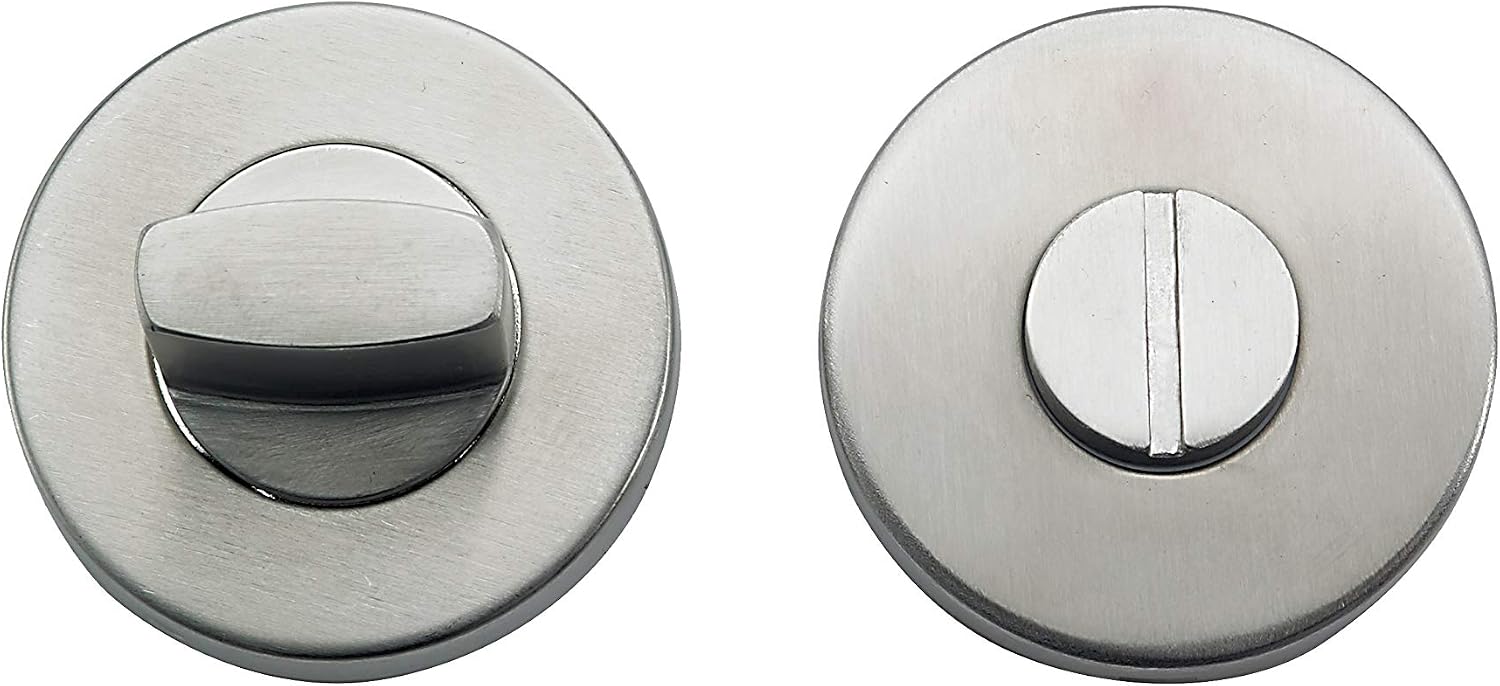 Edelstahl-rosettenpaar – 2 Stück – Edelstahl – Integrierter Verriegelungsmechanismus – Für Bad Und Wc – Durchmesser 52 Mm