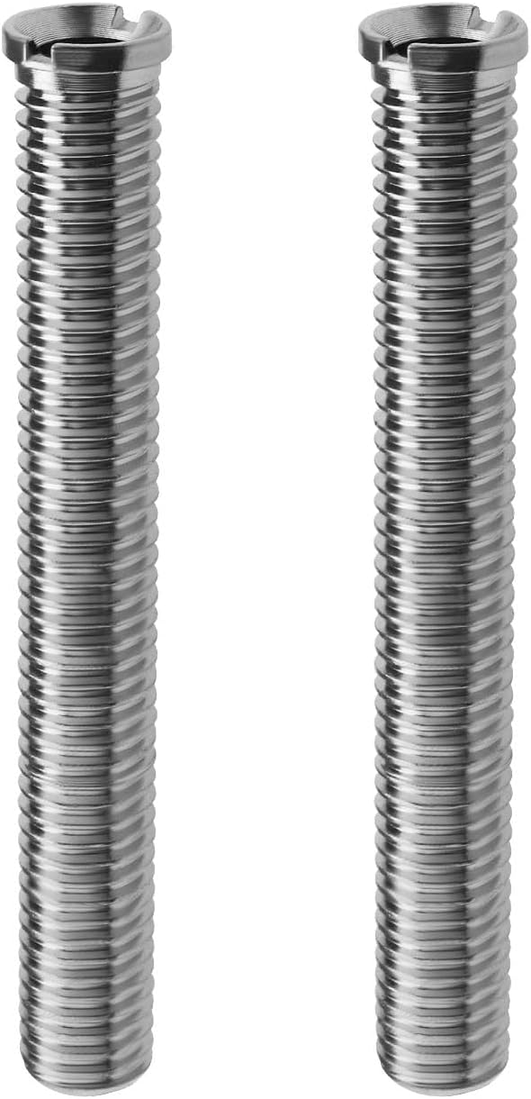 Spülbeckenkorbschrauben – 2er-pack – Verchromtes Messing – M12 90 Mm Gewinde – Für Küchen- Und Badezimmerspülen – Silber