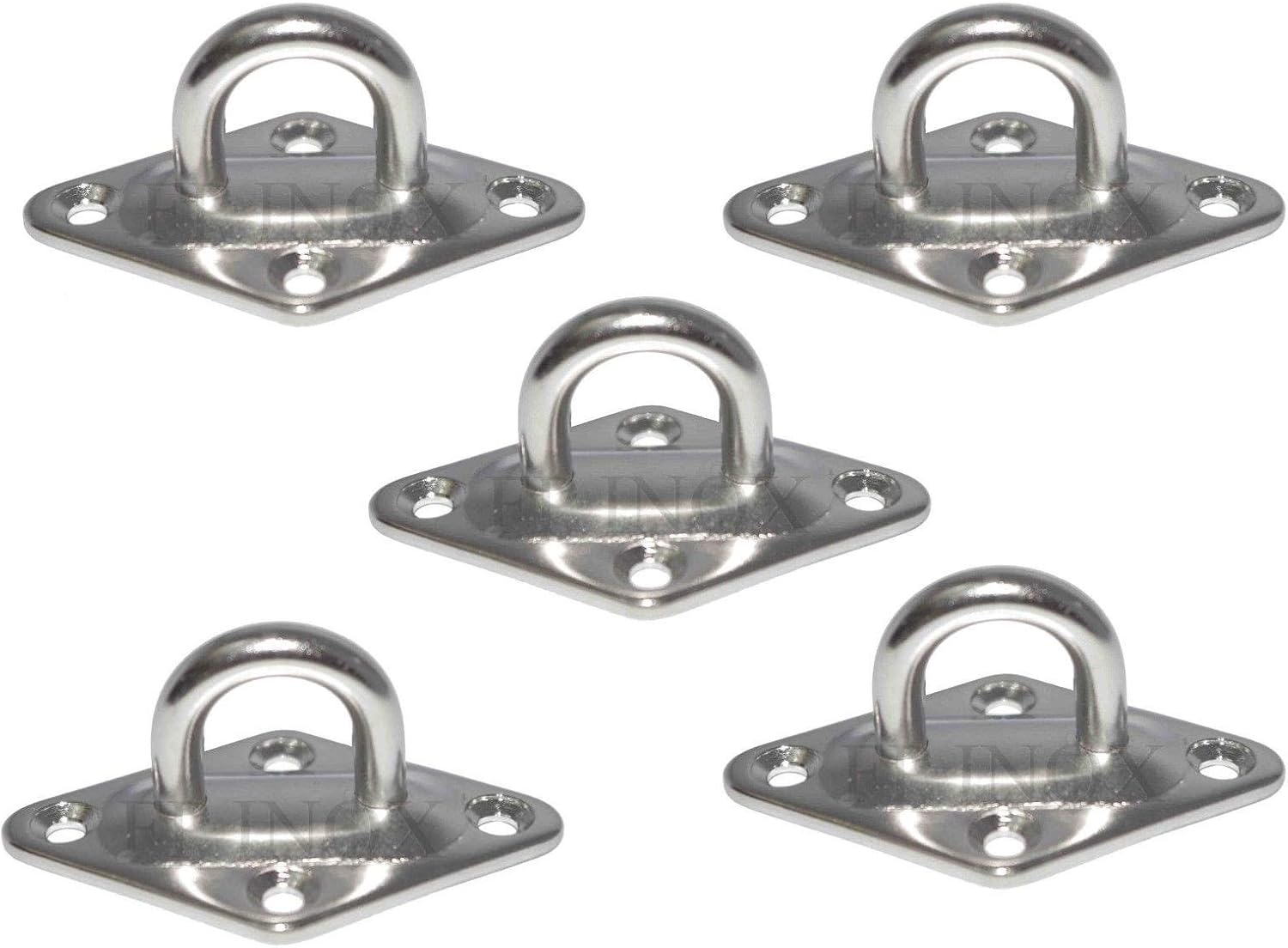 Schnalle Aus Edelstahl Mit Platte – 5er-pack – A2-stahl, Rautenmuster – Robuste Gurtbefestigung – 36 X 59 Mm, Silber