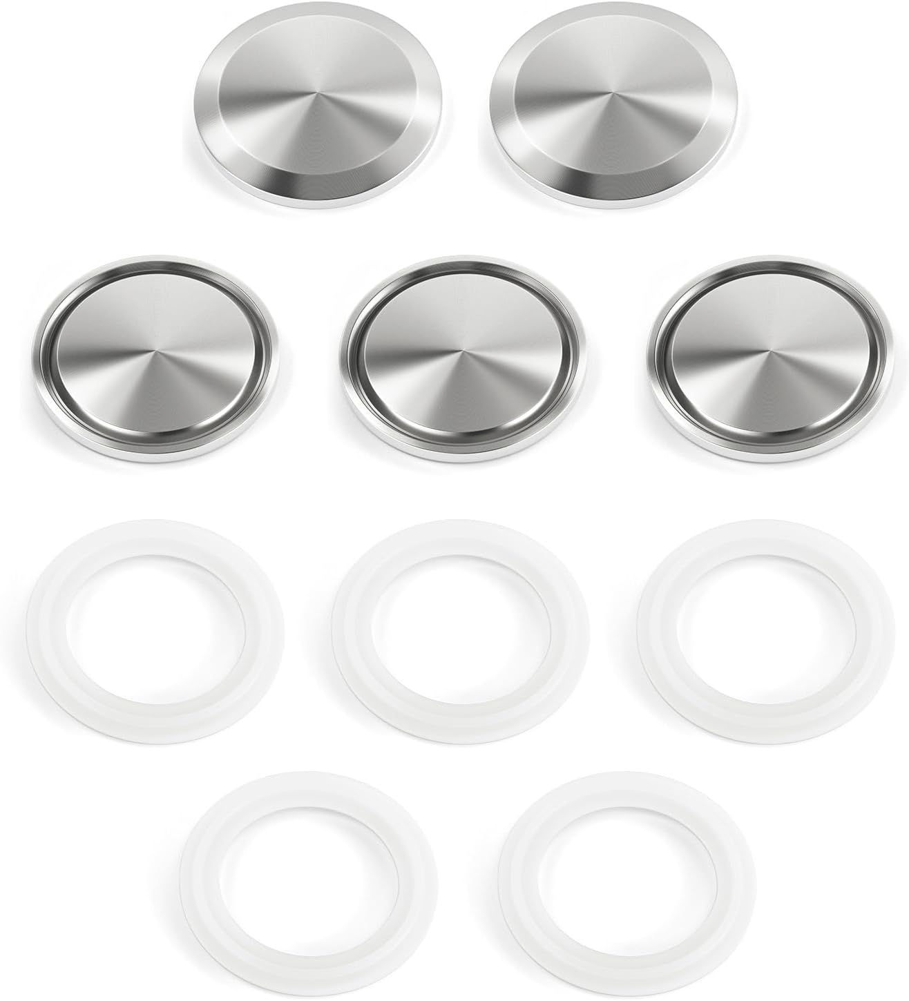 5 Tri-clamp-hygiene-endkappen – Edelstahl 304 – 2-zoll-rohrverschlusskappe – Korrosions- Und Druckbeständig – Lebensmittel- Und Chemieindustrie – 51 Mm Durchmesser