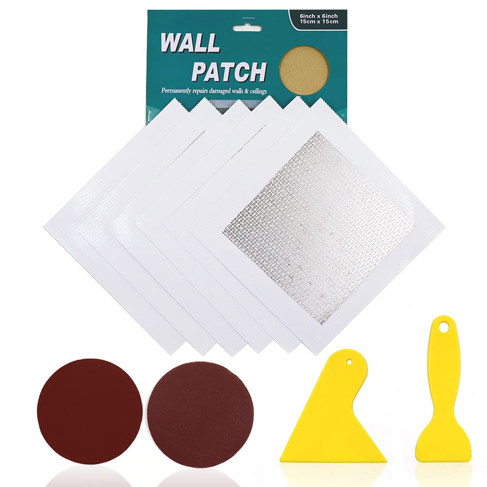 Wandreparaturflicken – 6 Stück – Aluminium Und Stahl – Stark Selbstklebend – Für Löcher In Wänden Und Decken – 15 X 15 Cm