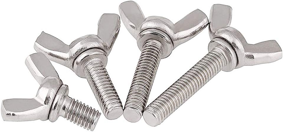 M10 Flügelschrauben – 2er-pack – Edelstahl 304 – Werkzeuglose Manuelle Befestigung – Industrie Und Heimwerkerbedarf – M10 X 35 Mm