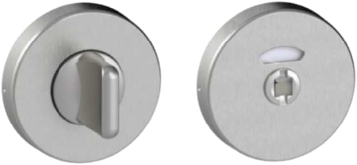 Rosettenschloss-set Mit Kontrollleuchte – 2er-pack – Edelstahl – Bad-/wc-schloss – Unsichtbare Befestigung – 52 Mm Durchmesser