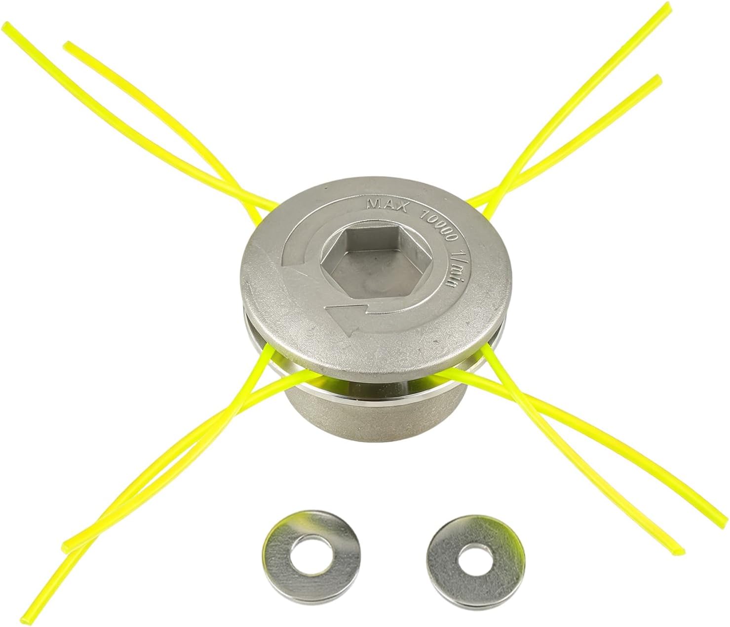 Universeller Freischneiderkopf – 1-teilig – Aluminium Und Nylon – Automatischer 4-faden-schnitt – Garten, Rasen, Hecke – M8, M10, M12