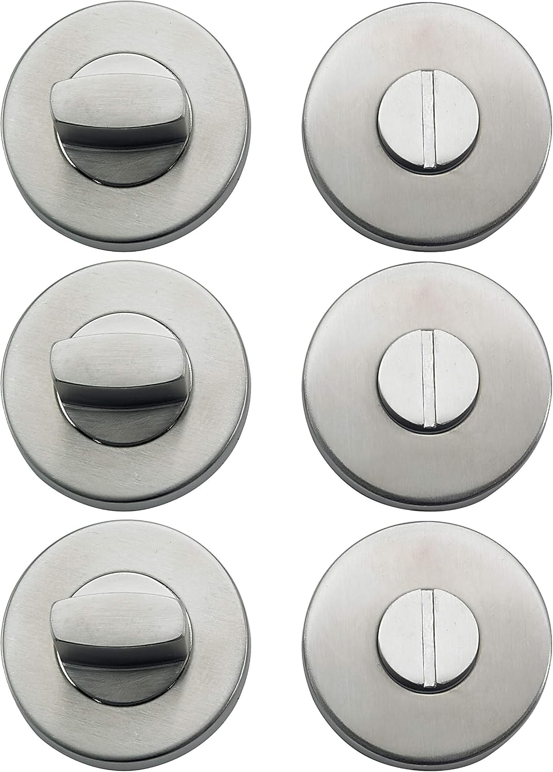 Türrosetten Aus Edelstahl – 3er-set – Edelstahl – Sichtschutzfunktion – Bad Und Wc – Durchmesser 52 Mm