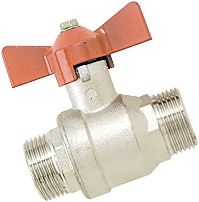 Vierteldrehventil Aus Vernickeltem Messing – 1 Stück – Gewinde Mm15x21 – Voller Durchgang Pn40 – Für Warmwasser Im Haushalt – Flügeltürgriff