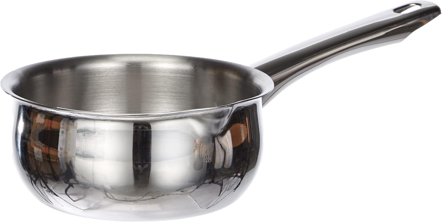 Gewölbte Saucenschüssel – 1-teilig – 18 % Edelstahl – Induktions- Und Spülmaschinengeeignet – Für Den Täglichen Gebrauch – 14 Cm, Silber
