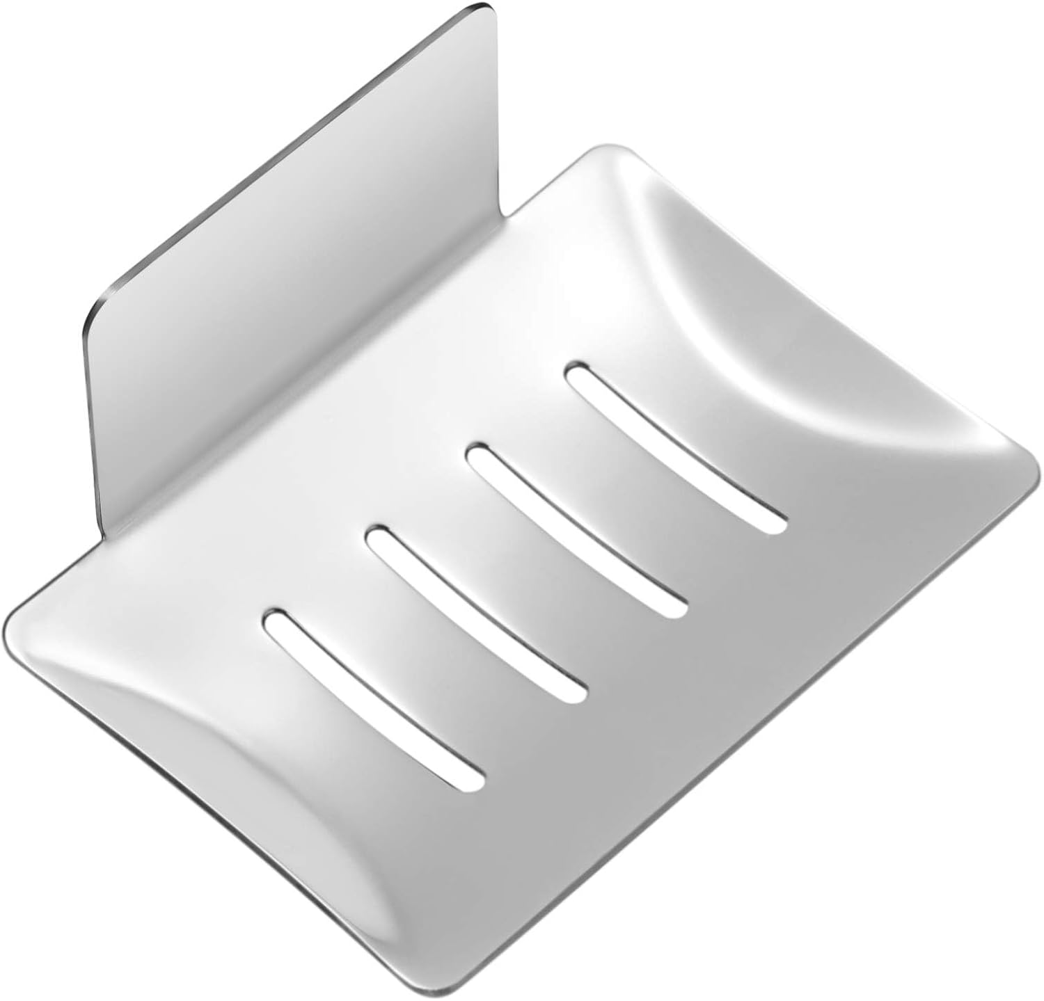 Wandseifenschale – 1 Stück – Edelstahl 304 – Klebemontage Ohne Bohren – Für Bad Und Küche – Silber, 12 X 8,5 Cm