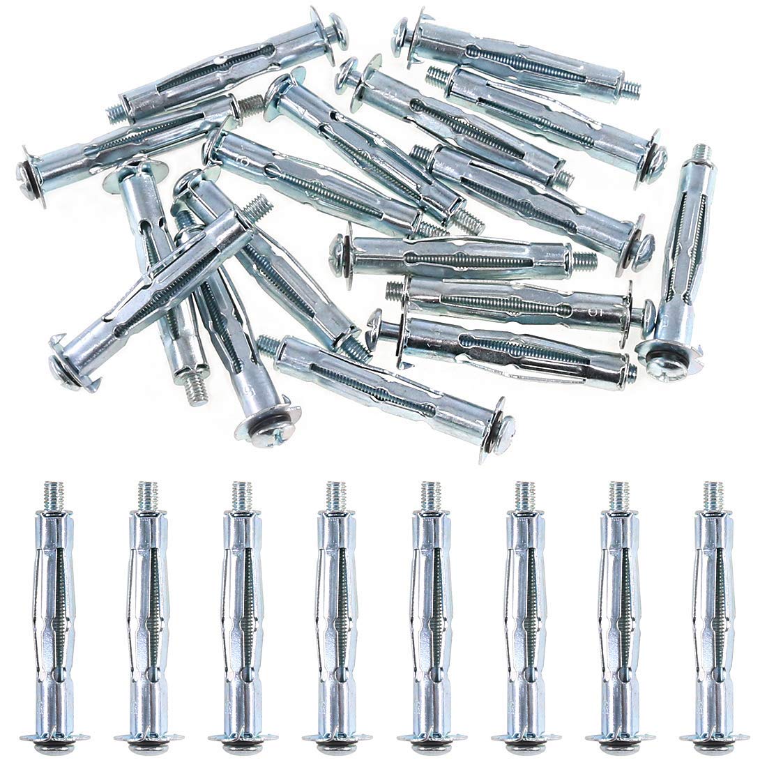Molly-dübel M4x38 – 10er-pack – Verzinkter Stahl – Zur Befestigung Von Platten- Und Hohlwänden – Innenausbau – 4 Mm X 38 Mm