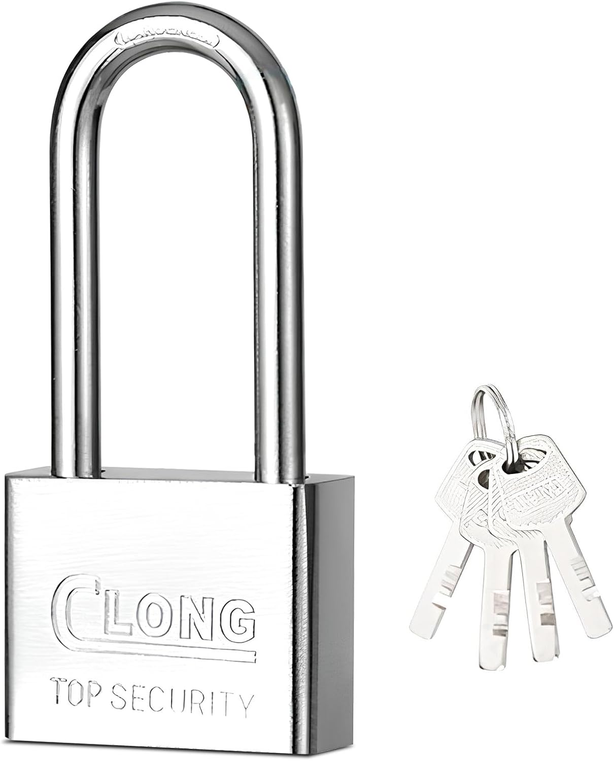 Sicherheitsschloss – 1 Stück – Verzinktes Eisen – Robuster, 40 Mm Langer Bügel – Für Garage Und Spind – Silber