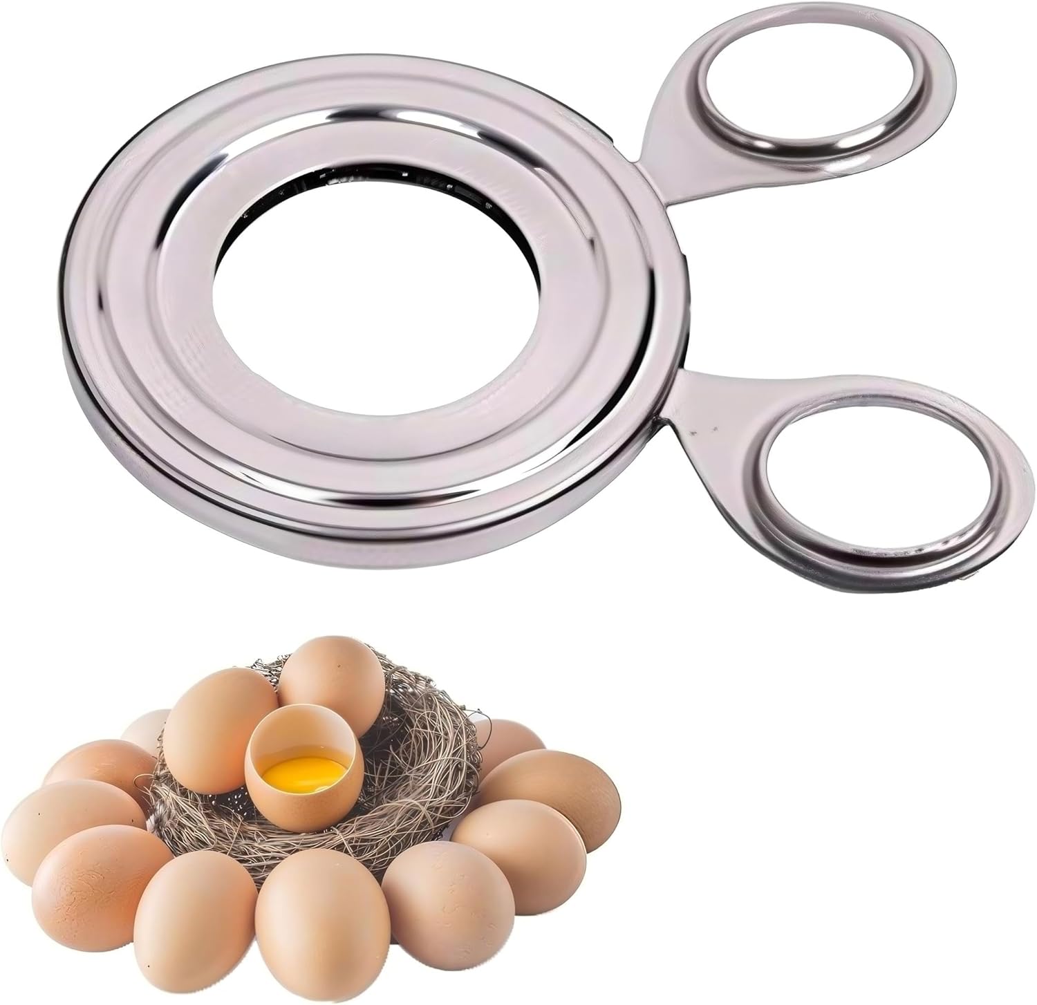 Eierschneider Aus Edelstahl – 1 Stück – Ergonomisches Design – Sauberes Öffnen Von Weichgekochten Eiern – Für Küche Und Gastronomie – Universalgröße