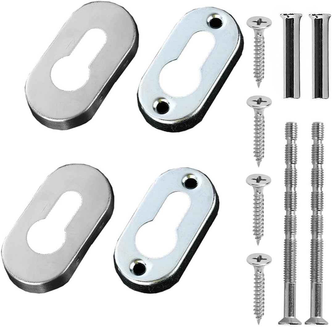 Ovale Schlossabdeckungen – 1 Paar – Edelstahl Matt – Zylinderschutz – Für Innen- Und Außentüren – 62 X 31 Mm