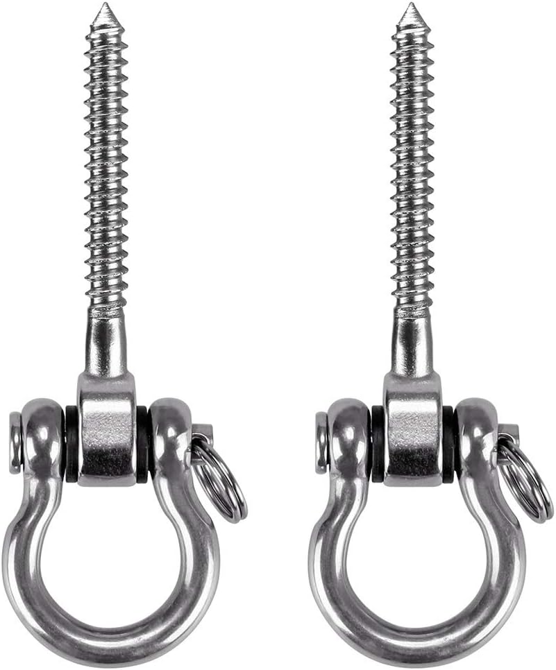 Schraubhaken Aus Edelstahl – 2er-set – 180° Drehbar – Tragkraft Bis 450 Kg – Für Hängematten Und Yogaschaukeln – Decken-/balkenmontage