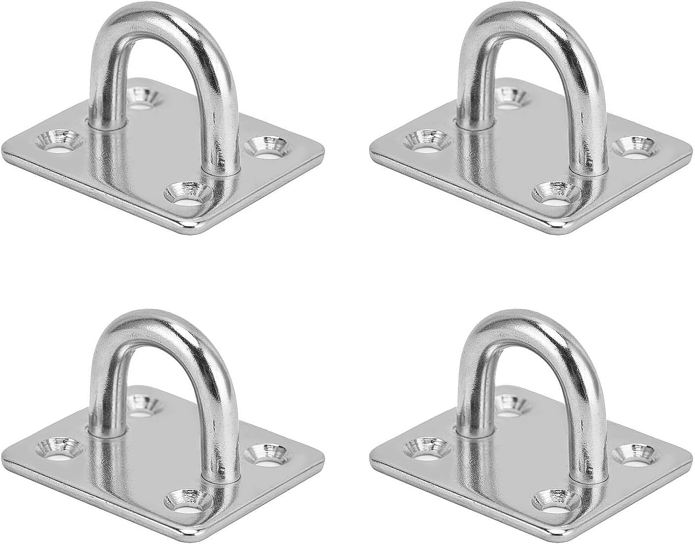 Set Mit 4 Ösenplatten Aus Edelstahl – Robuste Befestigung Für Sonnensegel Und Den Innen-/außenbereich – Wand- Oder Deckenmontage