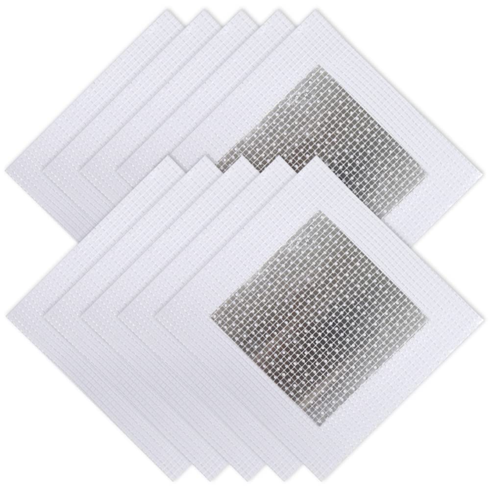 Aluminium-wandreparaturflicken – 10 Stück – Selbstklebend – Für Trockenbaulöcher – Für Den Innenbereich (büro/wohnzimmer) – 10,2 X 10,2 Cm