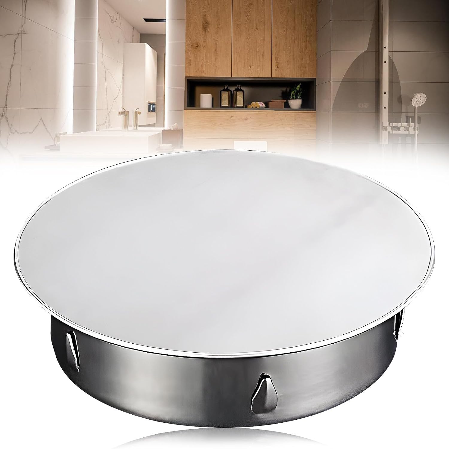 Kaminabdeckung – 1-teilig – Edelstahl – Luft- Und Geruchsdichter Verschluss – Für Öfen Und Wandabzüge – Durchmesser 110 Mm