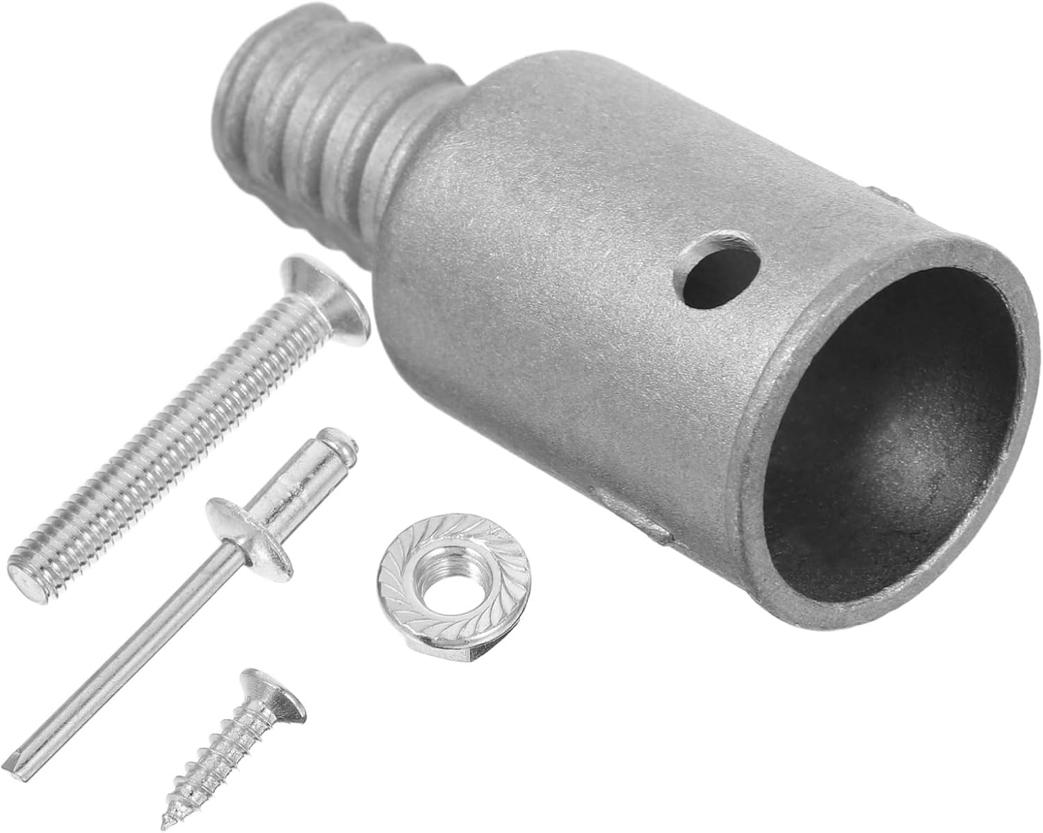 Ersatz-besenstieladapter Für Silberne Aluminiumstangen, Kompatibel Mit Heimwerkerprojekten Und Mechanischen Anwendungen