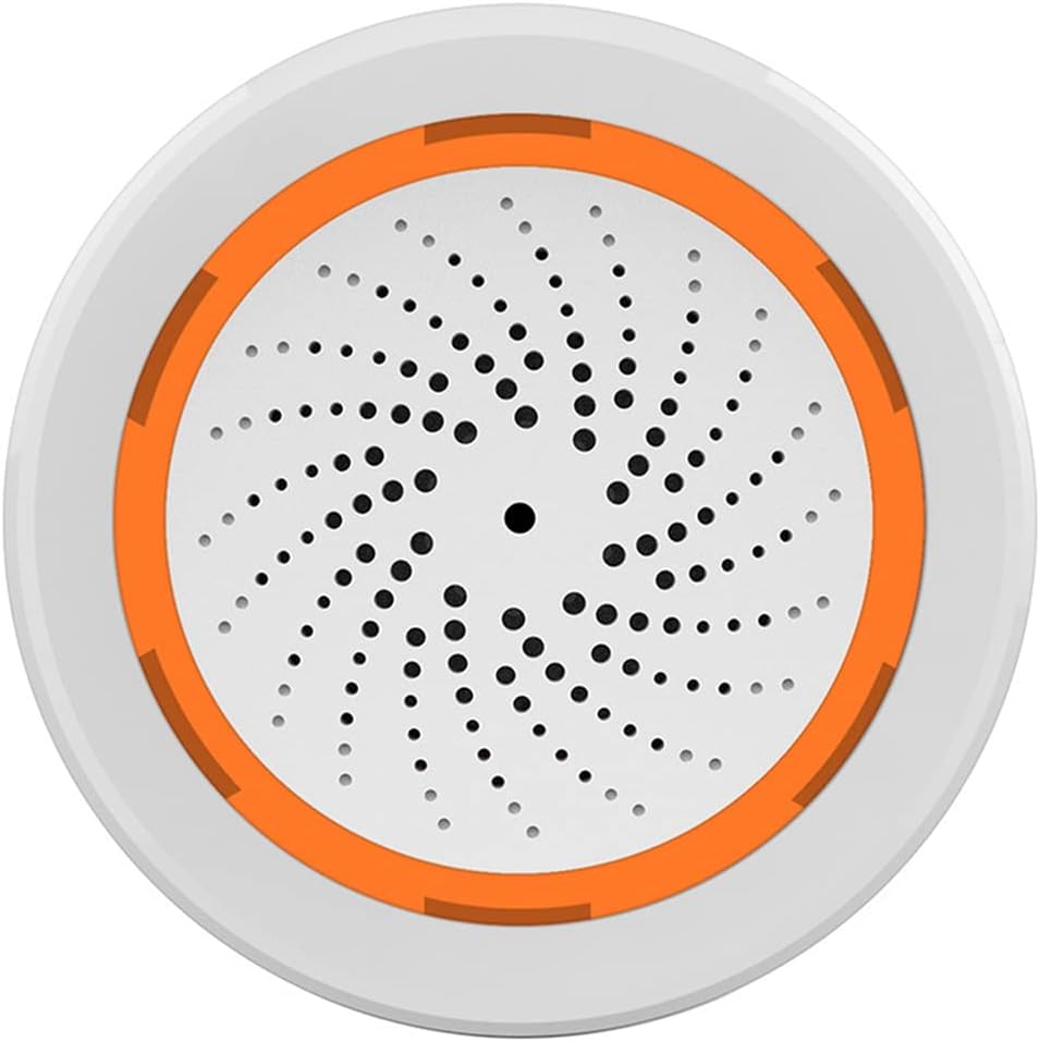 Zigbee 3.0 Sirene Mit Ton- Und Lichtsensor – 1 Stück – Weißer Kunststoff – 90 Db Alarm – Tuya Smart Home