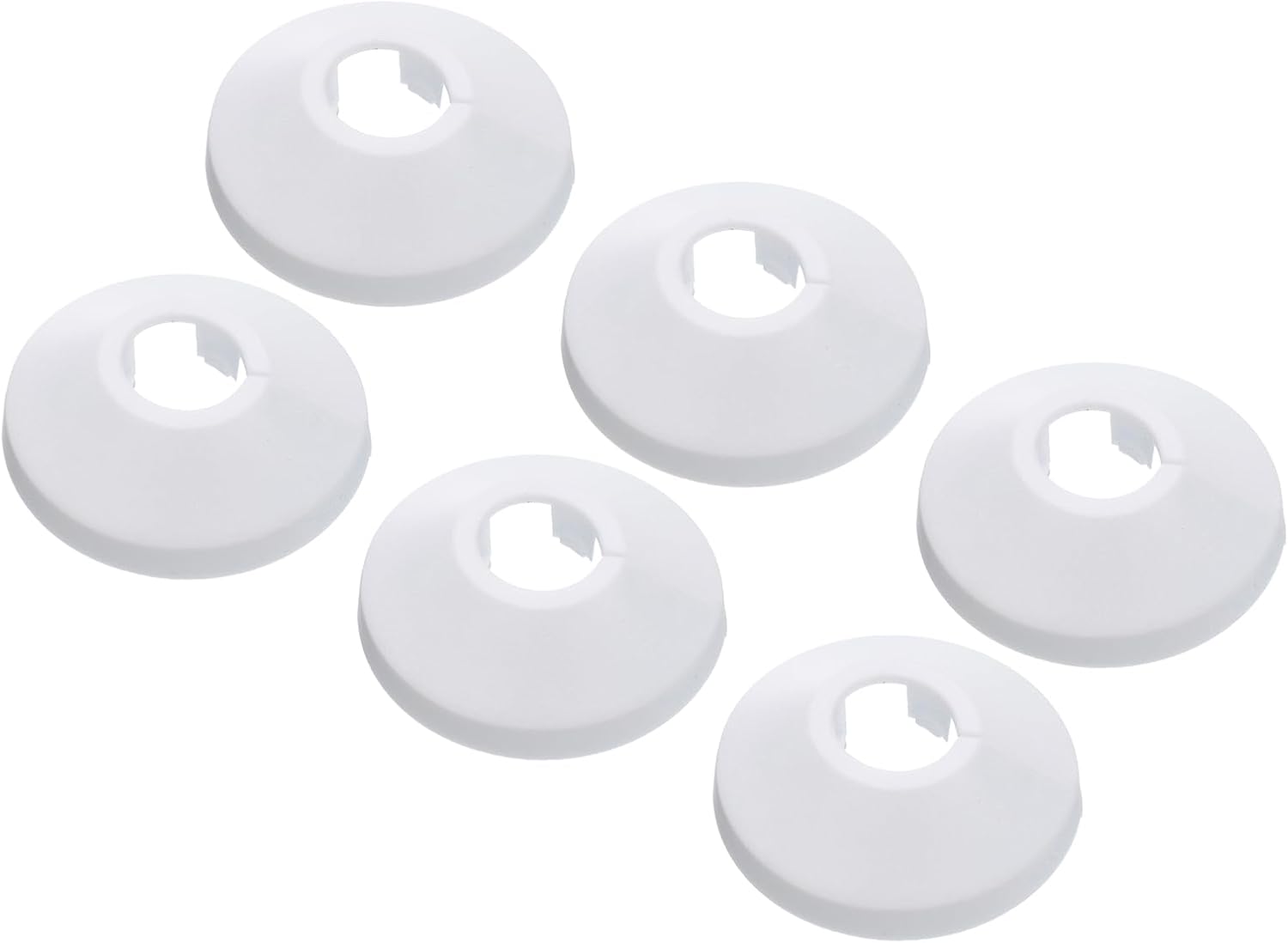 Heizkörperrohrabdeckung – 6 Stück – Pp-kunststoff – Dekorative Rosette – Für Heizung Und Sanitär – Weiß, 12 Mm