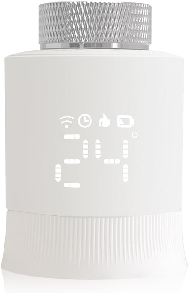 Zigbee-thermostatventil Für Heizkörper – 1 Stück – Programmierbar – Sprach- Und App-steuerung – Kompatibel Mit Alexa Und Google – M30-gewinde