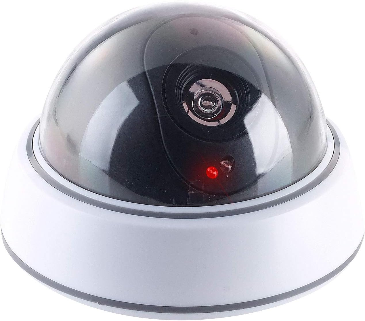 Attrappe Einer Kamera – 1 Stück – Kunststoff – Blinkende Rote Led – Abschreckungsmittel Für Den Innen- Und Außenbereich – 12,6 X 9 Cm