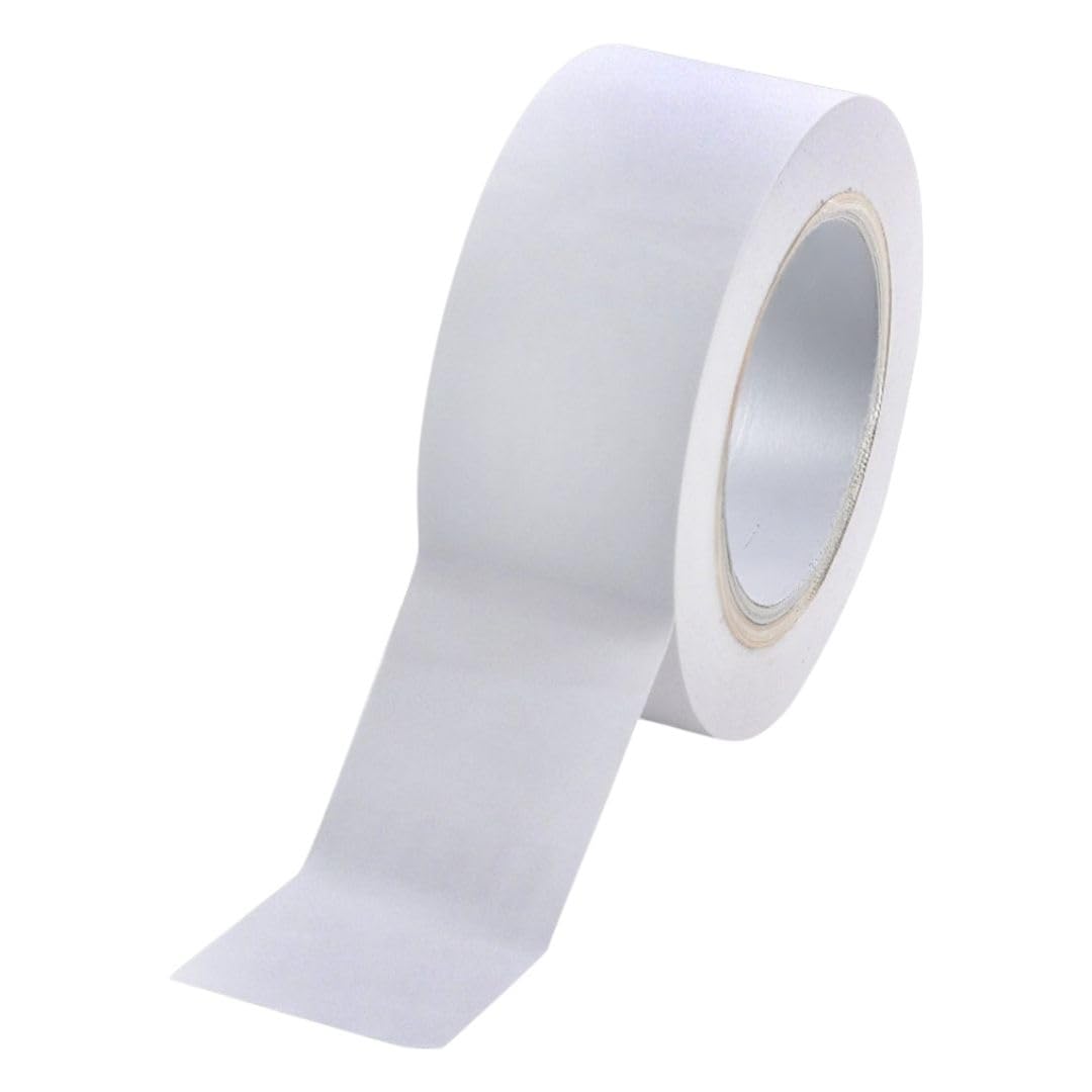Bodenmarkierungsband – 1 Rolle – Weißes Pvc – Strapazierfähiger Gummikleber – Gefahrenbereiche Und Gehwege – 50 Mm X 33 M