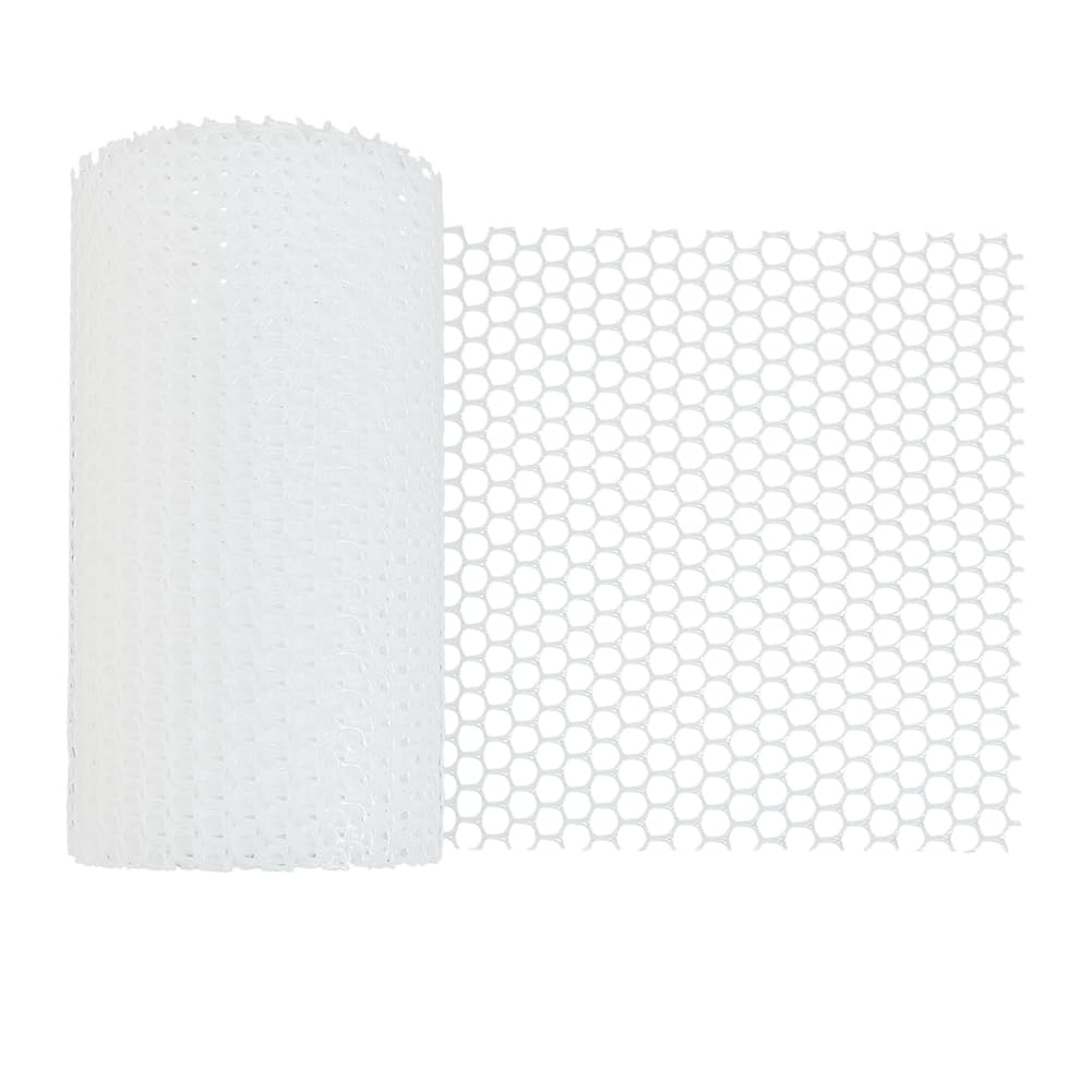 Sechseckiges Zaunnetz – 1 Rolle – Flexibler Weißer Kunststoff – Geflügel- Und Gartenschutz – Für Hühnerställe Und Balkone – 5 M X 20,4 Cm
