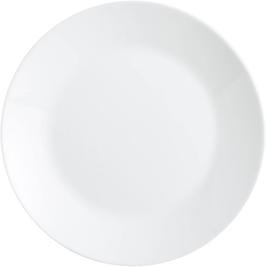 Set Mit 12 Speisetellern – Weißes Opalglas – Besonders Widerstandsfähig – Spülmaschinenfest – Für Den Täglichen Gebrauch Im Haushalt Geeignet – Durchmesser 25 Cm