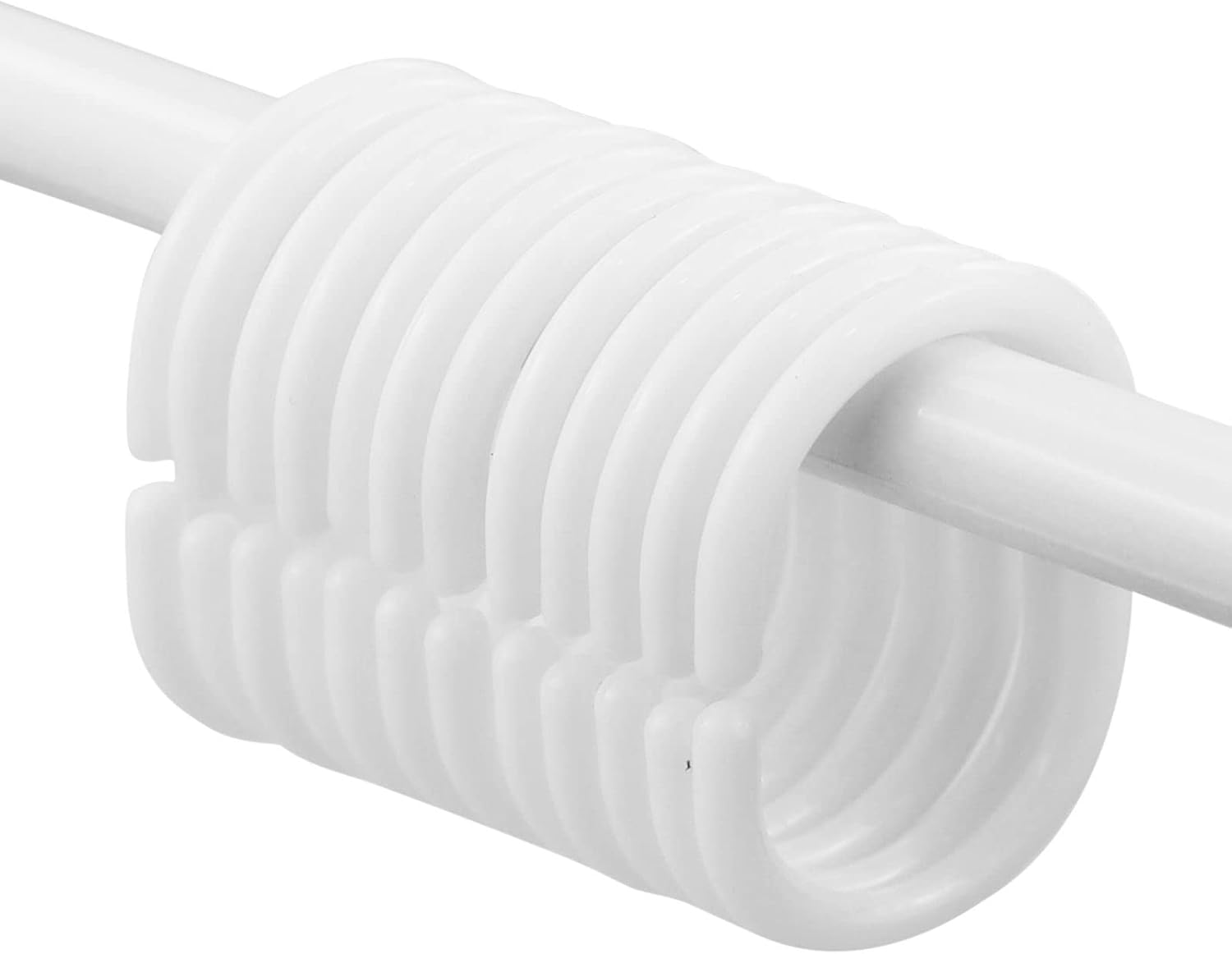 Gardinenringe – 12er-pack – Robustes, Weißes Kunststoff – Geräuschloses Gleiten – Für Badezimmer Und Ankleidezimmer – 4,6 X 2,9 Cm