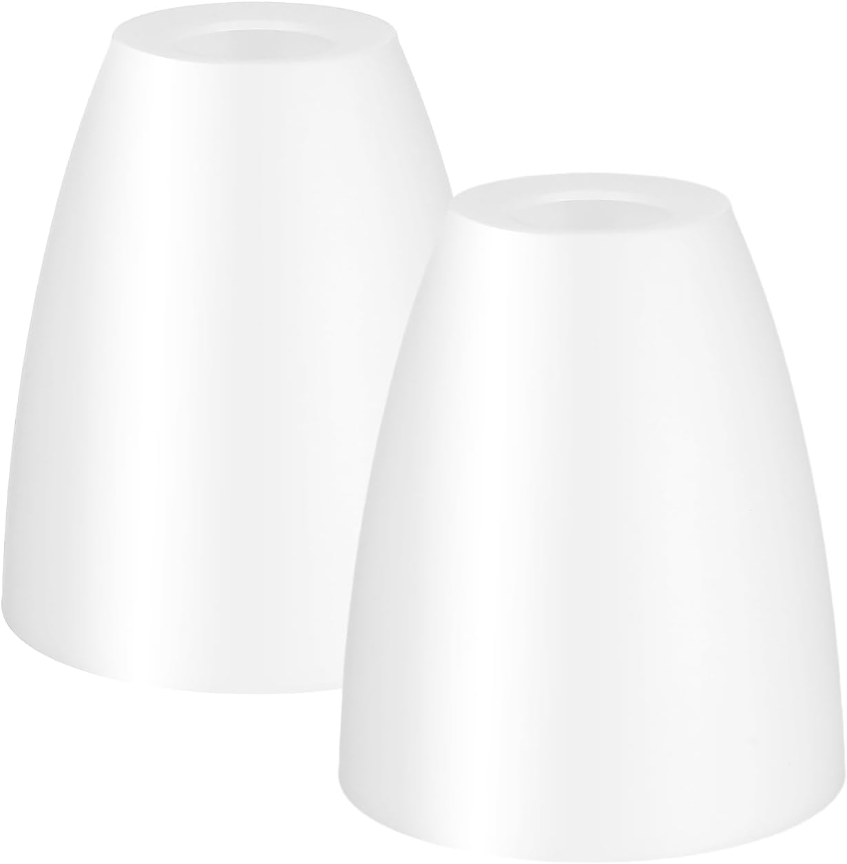Set Mit 2 Weißen Lampenschirmen – Robustes Kunststoffmaterial – Sanftes Licht – Für Nachttisch- Oder Schreibtischlampen – 11,5 X 10 X 10 Cm