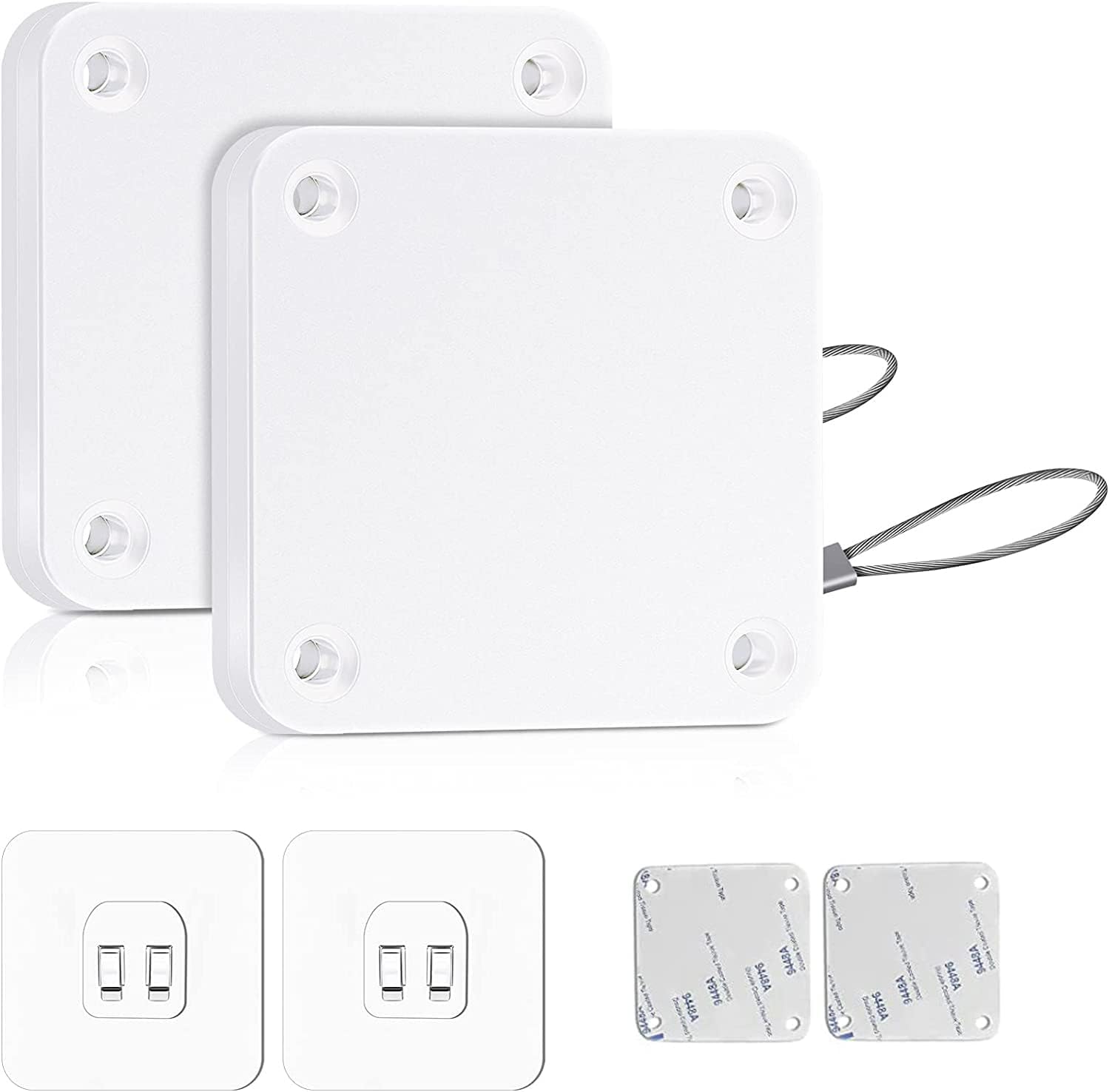 Automatischer Türschließer, 2er-set – Robustes Abs – Geräuschloses Schließen Ohne Bohren – Ideal Für Zuhause Und Büro – 1,2 M Kabel