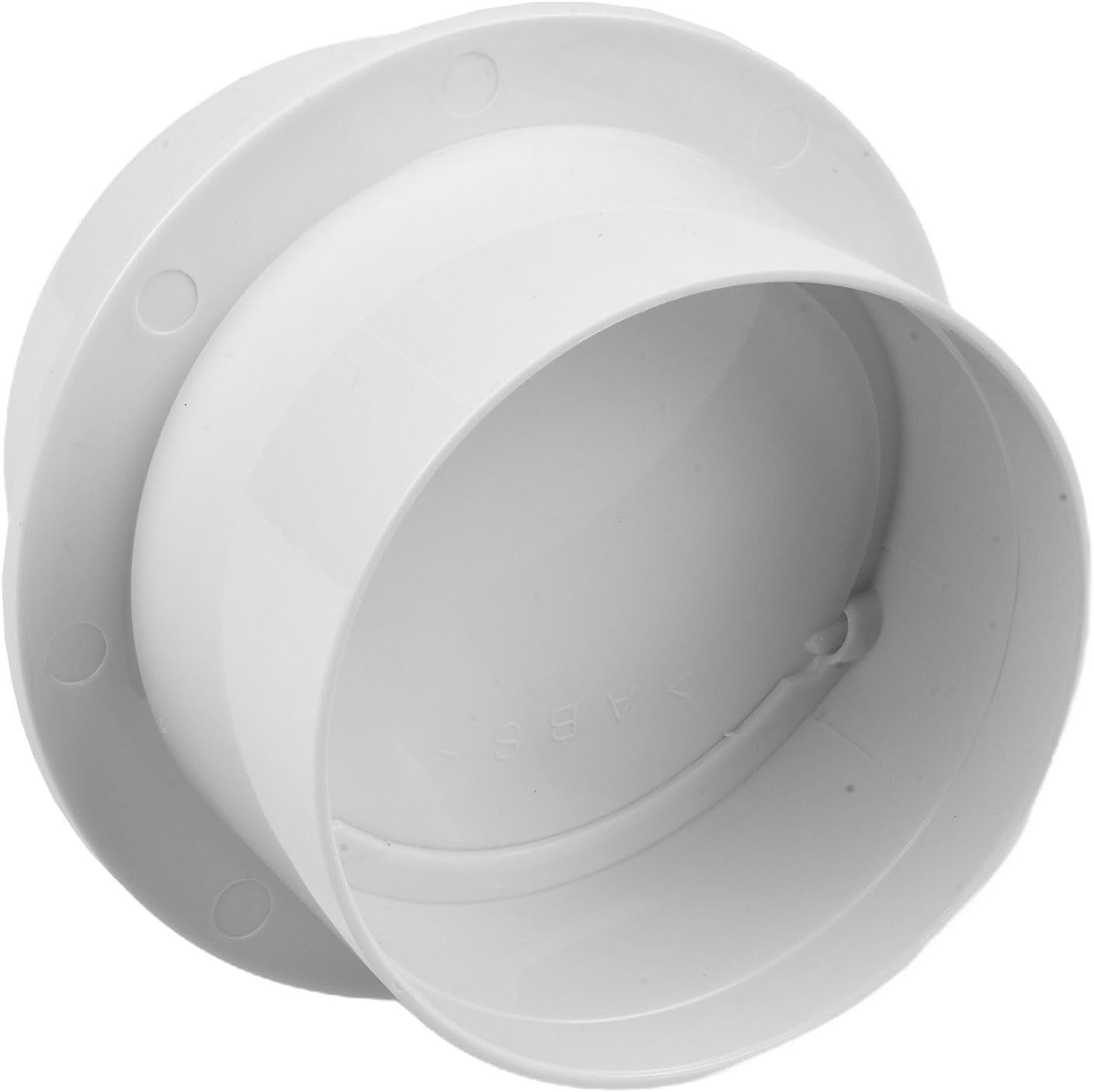 Rundes Rückschlagventil – 1 Stück – Weißes Abs – Optimaler Luftstrom Ohne Gerüche – Für Wohnraum- Und Kanallüftung – Durchmesser 80 Mm