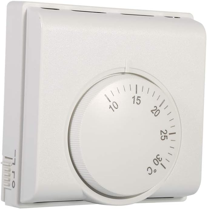 Mechanischer Thermostat – 1 Stück – Robustes Kunststoffgehäuse – Temperaturregelung 10–30 °c – Für Zentrale Klimaanlagen – Kompaktes Weiß