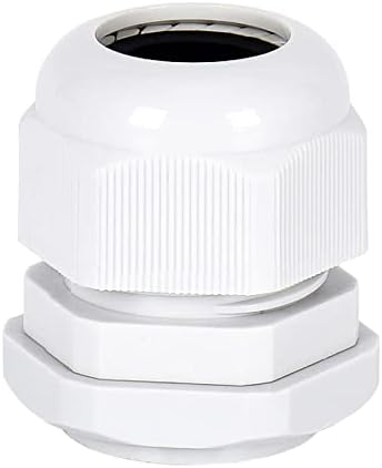 M8-kabelverschraubung – 25er-pack – Weißer Kunststoff – Wasserdicht Nach Ip68 – Für Kabel Von 2 Mm Bis 4 Mm² – Mit Kontermutter