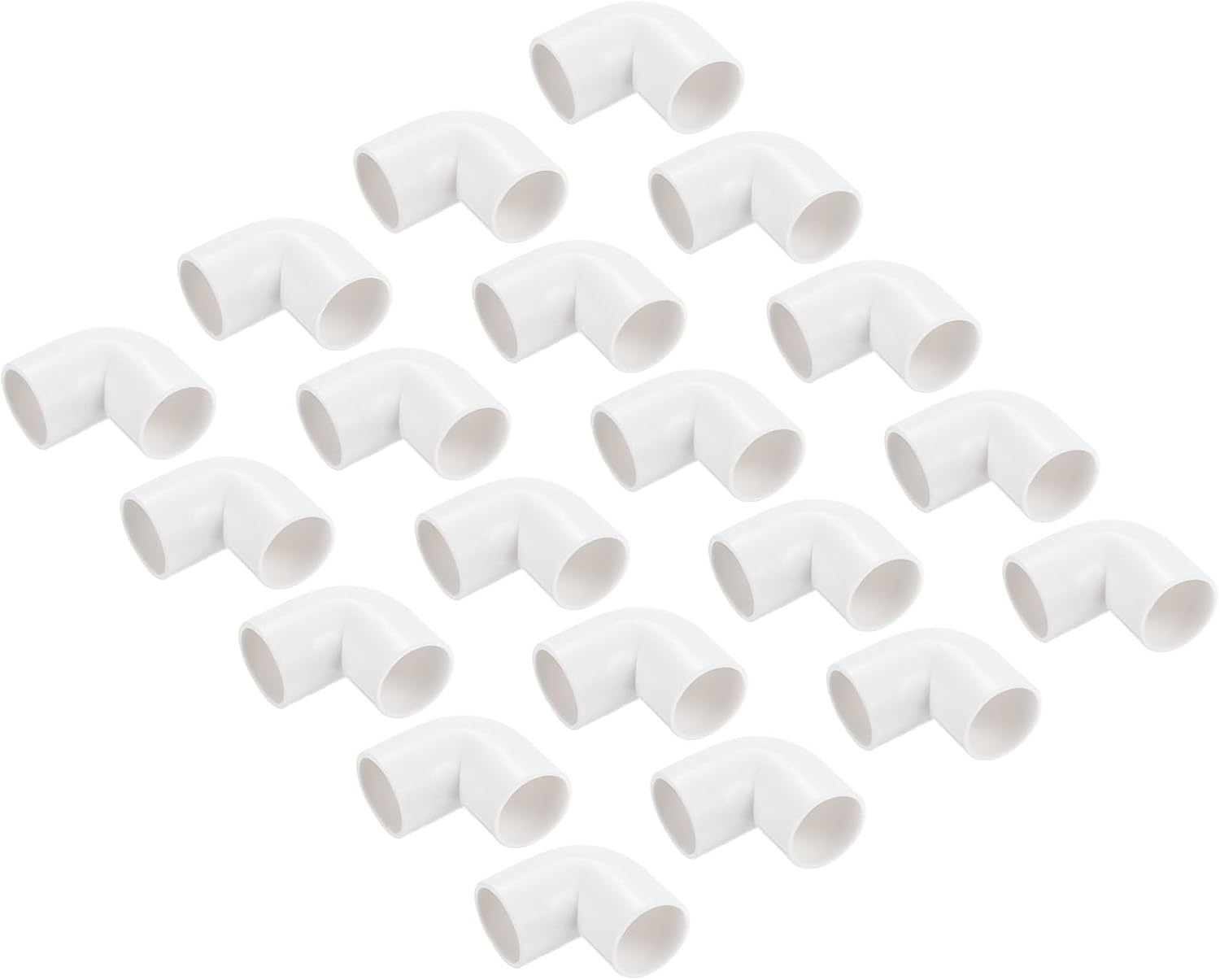 90°-pvc-winkelstück – 30er-pack – Weiß, 16 Mm – Rohrrichtungsänderung – Elektroinstallation, Garten, Möbel – 16 Mm Innendurchmesser