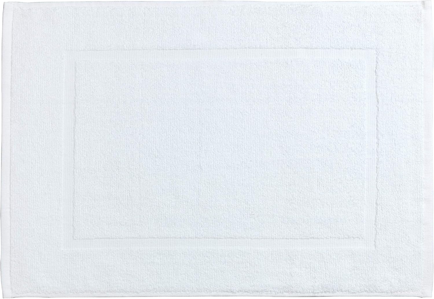 Weiße Badematte – 1 Stück – 100 % Baumwolle – Optimale Saugfähigkeit Und Weichheit – Modernes Badezimmer – 40 X 60 Cm