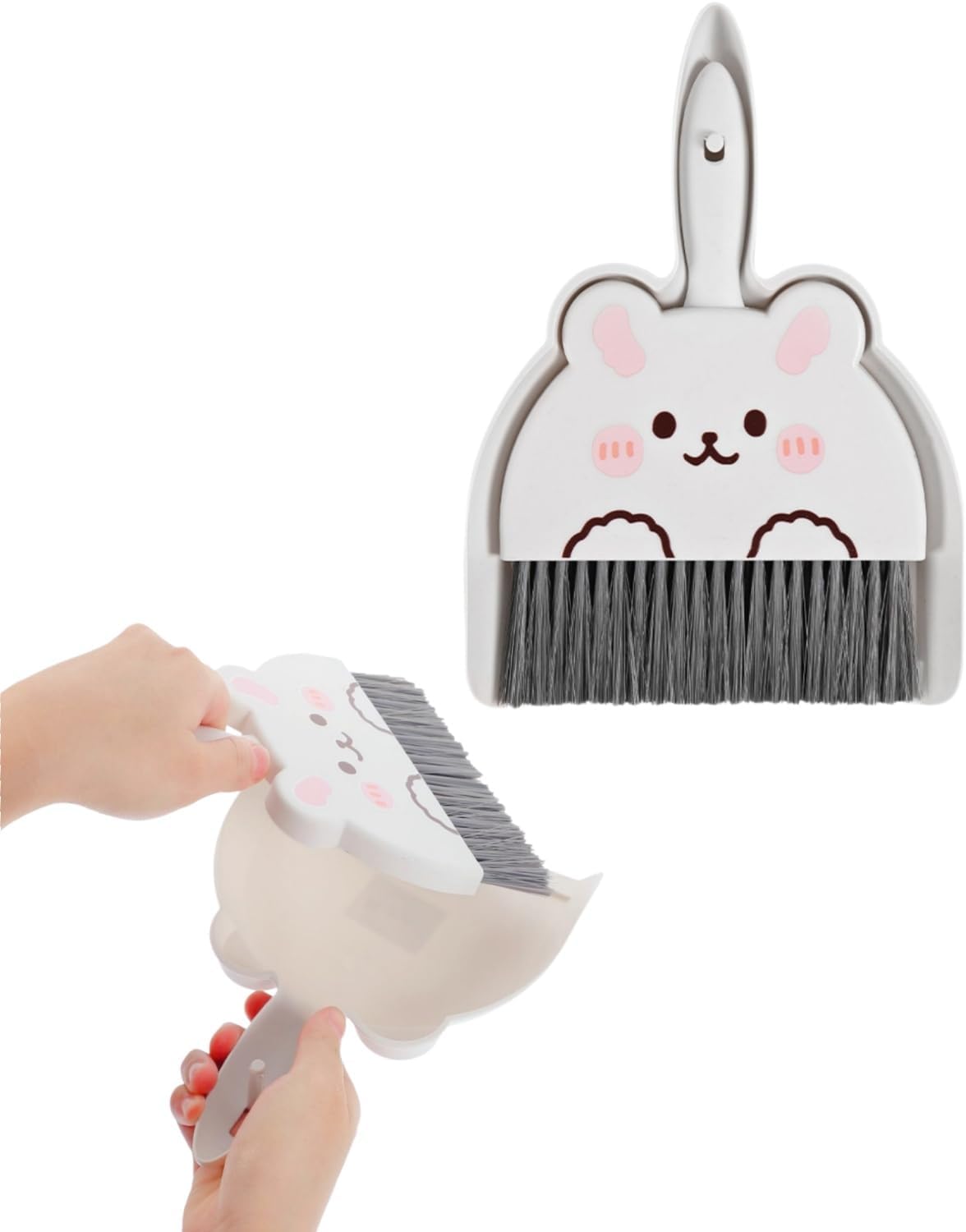 Mini-besen- Und Kehrschaufel-set – 1-teilig – Weißer Kunststoff – Für Krümel- Und Staubentfernung – Schreibtisch, Tastatur, Wohnzimmer – 23 X 18 Cm